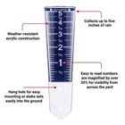 Acurite 5-inch Blue Capacity Magnifying Rain Gauge  2  X 2 8  X 12 5  