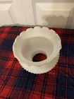 Vintage White Milk Glass Hobnail Lamp Shade Crimped Ruffled