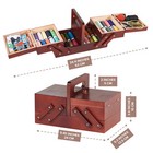 Expandable Sewing Box - Seamstress Wooden Box For Thread Spools Storage - Sew   