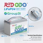 Redodo Heated 12v 100ah Lifepo4 Battery With Dual Heating Pads For Rv -excellent