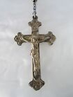 Antique Fully Hallmarked Solid Sterling Silver Rosary Beads And Cross Crucifix