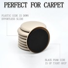 Furniture Sliders Pads  1 Or 8 Pcs  3 1 2   Round Glides For Hardwood Floors New