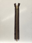 Vtg Scovill Gripper Brass Zipper 10 5  Brown Separating Open End Made In Usa 
