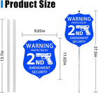 Home Security Yard Sign Shield Shape Sign With Stake - 2nd Amendment Protection