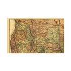 Railroad Map - Pacific Railroads - Rand Mcnally 1883 - Vintage Wall Art