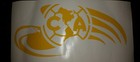 Club America  Aguilas Cut Decal Sticker  Amarillo 3 50 x 8 