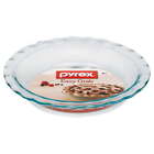 Pyrex   Easy Grab 9 5  Glass Pie Plate Glass Non-stick New