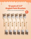 Vevor Paint Brush 12 Piece Angle Paint Brush With Wood Handle   Exterior