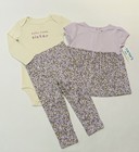 Carters Baby Girl 18 Months Pants Shirt 3 Pc Set Cute Sister Floral Outfit New
