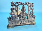 Antique Victorian Brass Library Study Desk Sliding Book Rack Expandable Bookends