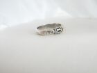Vintage Sterling Silver 925 And 18k Yellow Gold Pinky Band Ring Size 5