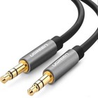 Ugreen 3 5mm Male To Male Stereo Aux Black Audio Cable Gold Plated 10ft   3m