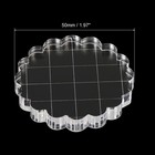 2  Acrylic Stamp Block 2 Pack Clear Stamping Block With Grid Lines Round