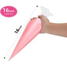 16 Inch Disposable Piping Bags 50 Pieces Large Pastry Icing Bags For Cake