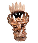 Hand Carved Wooden Balinese Figure Garuda Mythical Bird Statue 6 5 