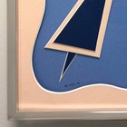 Vintage Abstract Geometric Mixed Media Collage Signed Modern Art Framed