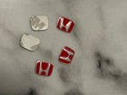 5 X Aluminun Emblem Sticker Replacement For Honda Key Fob 13 1mm X 10 8mm Red