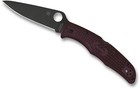 Spyderco Endura 4  Burgundy  Black Micro-melt Pd 1 Steel  Sprint Run  C10bgbkp