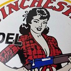 Vintage Winchester Porcelain Sign - Rifleman s Model 70 Firearms Gun Shop