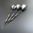 3pcs 20g Steel Tip Darts Set Black Aluminum Shafts Flights Training Game