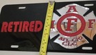12  Iaff International Association Of Firefighters Retired License Plate Raised