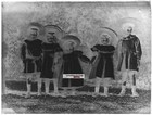 Old Black And White Photo Glass Plate 9x12 Cm Children Playing Group