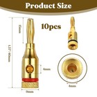 5 Pairs Bannana Plugs For Speakers 8 Plugs Speaker Banana Plug Gold Plated Op   