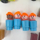 Vintage Fisher Price Little People Lift And Load Construction Set W 14 Pieces