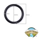 50 - Country Brook Design   1 Inch Black Powder Coated Welded Heavy O-rings