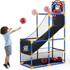 Arcade Basketball Game Set With 4 Balls And Hoop For Kids 3 To 12