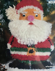 Vintage Latch Hook Kit     Holiday Christmas Santa Pillow     New Sealed Unopened