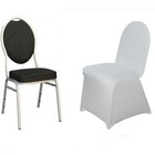 10 Ivory Spandex Fitted Banquet Chair Covers Wedding Party Reception Decorations