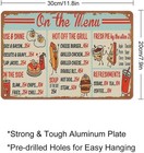 Diner Menu Vintage Food Aluminum Tin Metal Signs Home D  cor 8x12