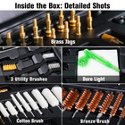 61pcs Universal Gun Cleaning Kit Bore Snake For All Caliber Pistol Rifle Shotgun