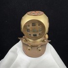 Vintage Solid Brass   Glass Scuba Diving Helmet Nautical No Pen Holder broke