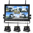 Wireless Magnetic Solar Backup Camera Hd 1080p 10 1  Dvr Monitor Rv Truck Ship