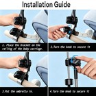 Universal 360     Adjustable Stroller Umbrella Attachment - Stainless Steel Umb   