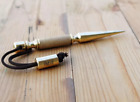 Marlin Spike Knurled Handle  Brass Collectible And Knot Tool For Hiking And Camp