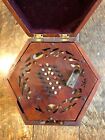 Antique English Lachenal 48 Button Concertina With Original Key Great Shape  
