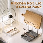 Kitchen Pot Lid Storage Rack  1 Inch  d  X 2 Inches  w  X 1  h   Black