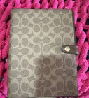 Coach Brown Canvas Leather Organizer Day Planner For Women