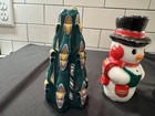 Lot Of  4  Vintage Christmas Candle Snowman Santa Tree 5   