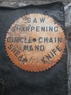 Vintage Tool Sharpening Bandsaw Blade Trade Sign