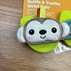Bright Starts 2pk Wrist Rattles teethers Wearable Toy Monkey Elephant Infant New