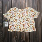 Modern Moments Gerber Girls Top 3t Ruffle Gauze Green Floral 2 Pack Shirts New