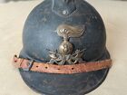 Rare Early Original Ww1 Italian M15 French Made Helmet - Full Liner And Badge