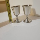 2 Vintage Pewter Wine cordial 4 3 4 h Flared Goblet Style From Hudsons