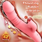 Rabbit Thrusting Vibrator Clitoris Licking G Spot Heated Dildo Sex Toy For Women