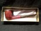       new Churchill Imported Italy Briar Pipe Meerschaum Inlaid  1498 Original Box 2