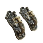 2x Vintage Bronze Mermaid Hooks Wall Hook Curtain Tie Backs Coat Hooks Hangers  